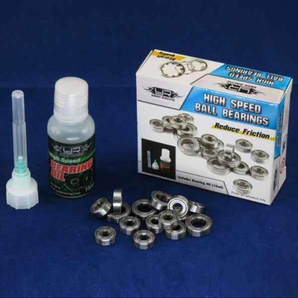 YB0194BX YEAH RACING RC BALL BEARING SET W/ OIL FOR TAMIYA TT01 / TT-01E 20PCS