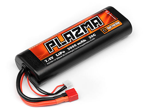 101940 HPI Plazma 7.4v 3000mah 20c Lipo Round Case Stick Pack 22.2wh