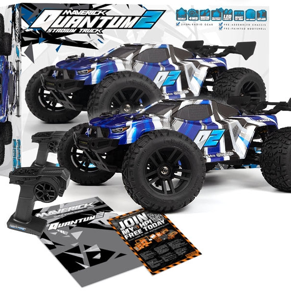 MV150402 Maverick RC Quantum2 XT 1/10th Stadium Truck - Blue