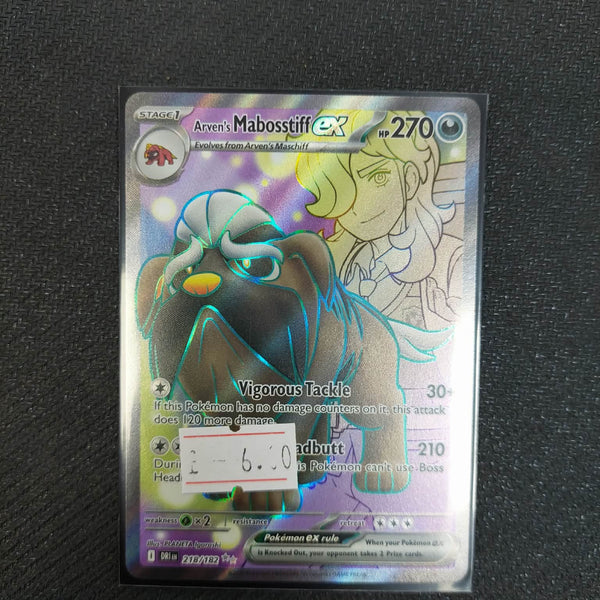 218/182 Arven's Mabosstiff EX Holofil Destined Rivals (Ungraded)