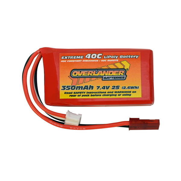 2505 OVERLANDER 350MAH 7.4V 2S 40C LIPO BATTERY