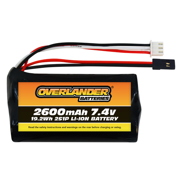 3412 OVERLANDER 2600MAH 7.4V 2S CONFIG 2 LI-ION BATTERY