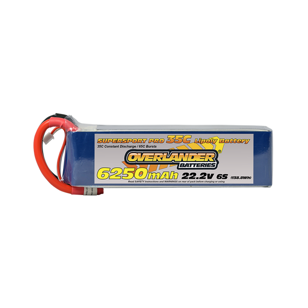 2649 6250MAH 22.2V 6S 35C SUPERSPORT PRO LIPO BATTERY - XT90