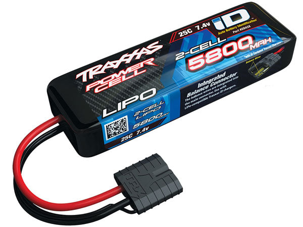 TRX2843X Traxxas 5800mah 7.4v 2-Cell 25C LiPo Battery ID Connector
