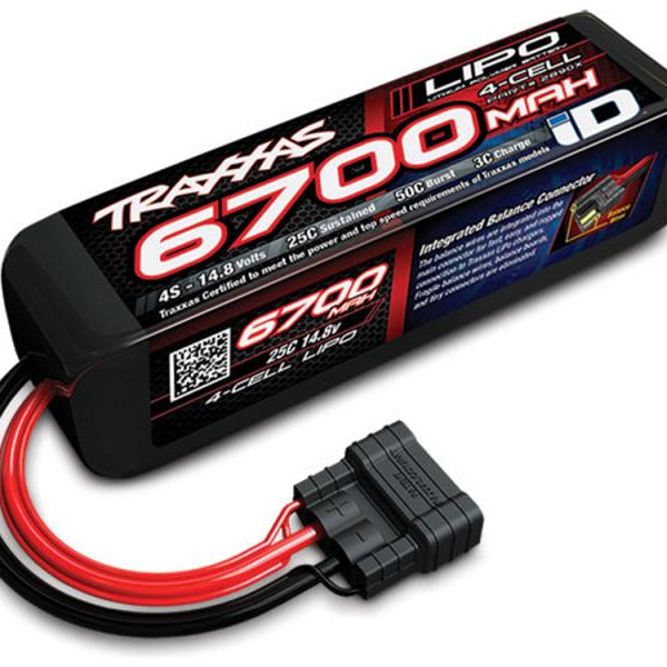 TRX2890X TRAXXAS LiPo 4S 6700mAh 14.8V 25C iD Power Cell Battery