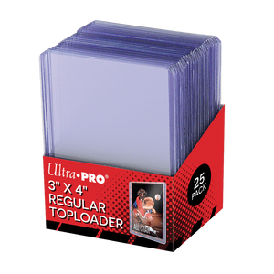 ULTRA PRO 3" x 4" Clear Regular TOPLOADER for Standard Size Cards (25ct)