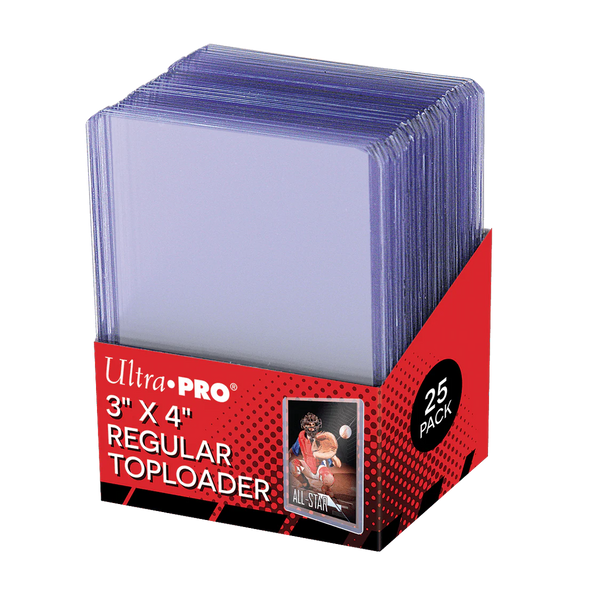 ULTRA PRO 3" x 4" Clear Regular TOPLOADER for Standard Size Cards (25ct)