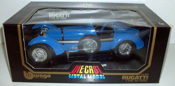 3005 BURAGO *PREOWNED* 1/18 - COD. 3005 BUGATTI TYPE 59 (1934) - BLUE