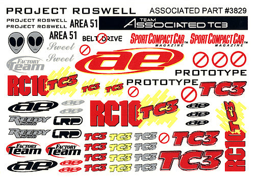 AS3829 TC3 Decal Sheet
