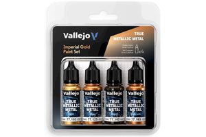 77252 Vallejo True Metallic Metal set Imperial Gold 4x18ml