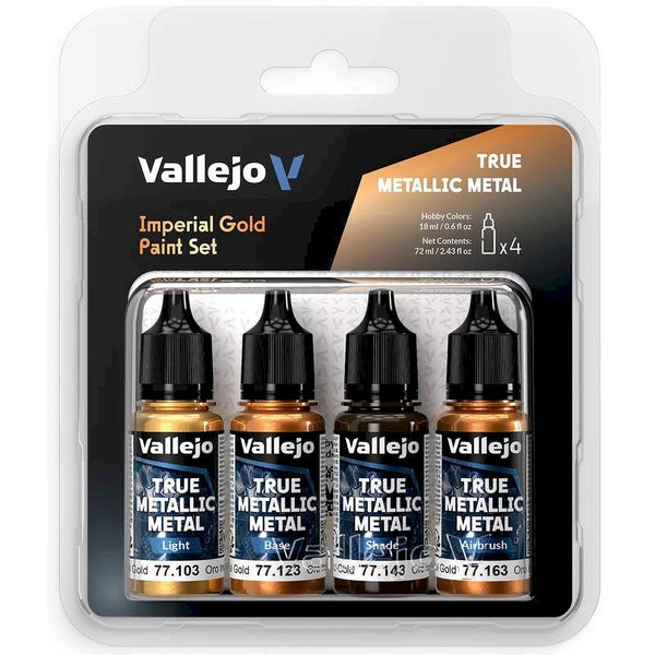 77252 Vallejo True Metallic Metal set Imperial Gold 4x18ml