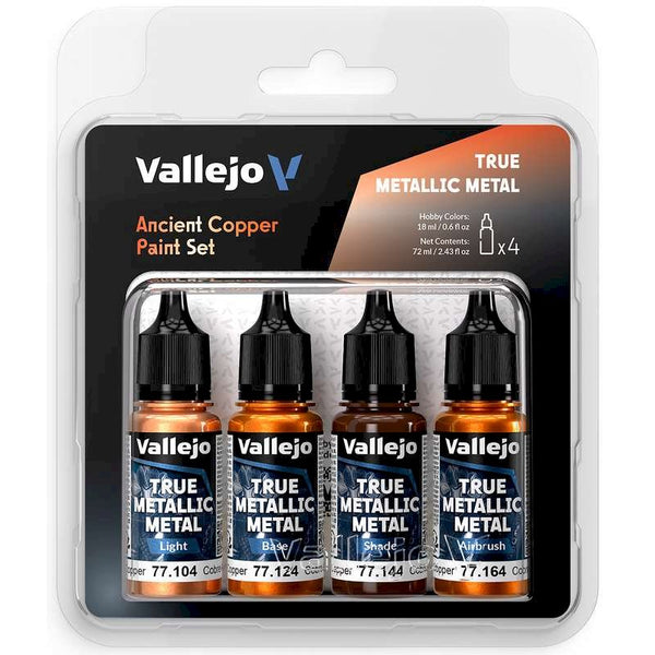 77253 Vallejo True Metallic Metal set Ancient Copper 4x18ml