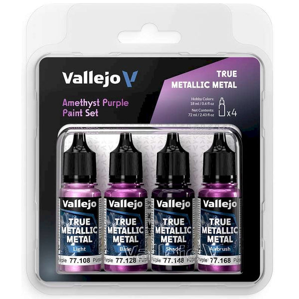 77255 Vallejo True Metallic Metal set Amethyst Purple 4x18ml