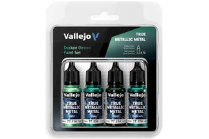 77257 Vallejo True Metallic Metal set Dusken Green 4x18ml