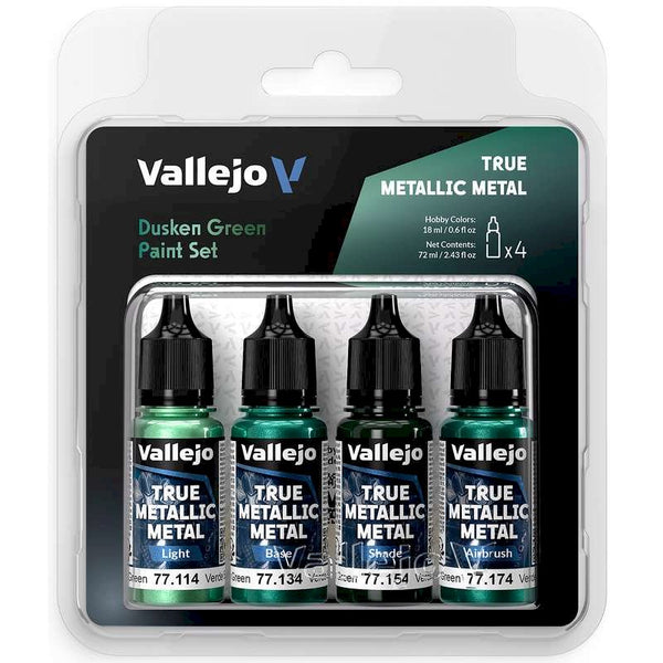 77257 Vallejo True Metallic Metal set Dusken Green 4x18ml