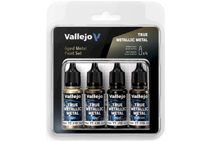 77258 Vallejo True Metallic Metal set Aged Metal 4x18ml
