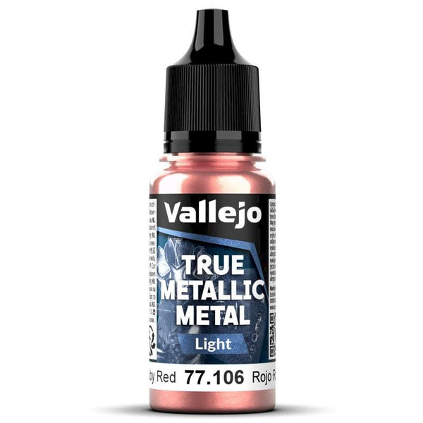 77106 Vallejo True Metallic Light Ruby Red 18ml