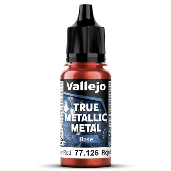 77126   Vallejo True Metallic Base Ruby Red 18ml
