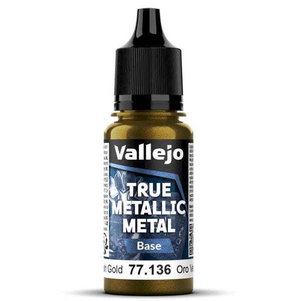 77136 Vallejo True Metallic Base Greenish Gold 18ml