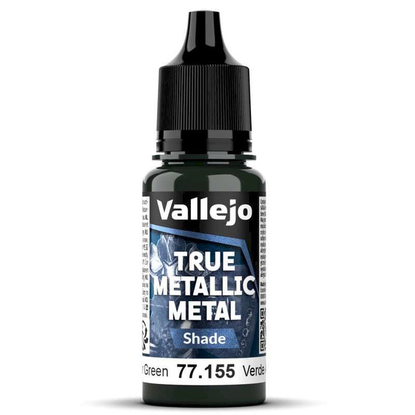 77155 Vallejo True Metallic Shade Amber Green 18ml