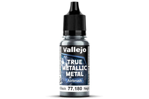 77180 Vallejo True Metallic Airbrush Obsidian Black 18ml