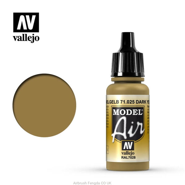 Vallejo Model Color Acrylic - Dark Yellow 71.025