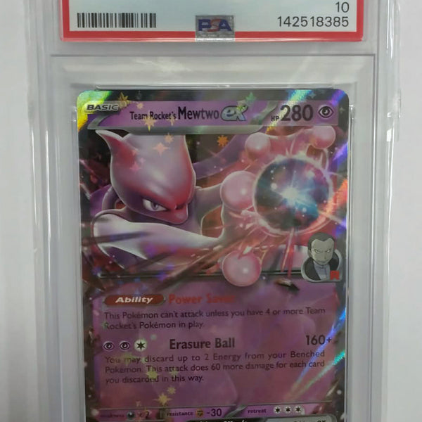 081/182 MEWTWO EX TEAM ROCKET GEM MT PSA 10