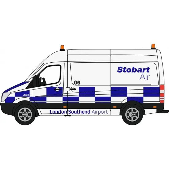 76MSV001 OXFORD DIECAST Mercedes Sprinter Van Stobart Air