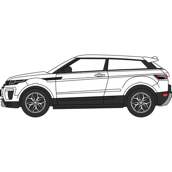 76RRE002 OXFORD DIECAST Range Rover Evoque Coupe Fuji White