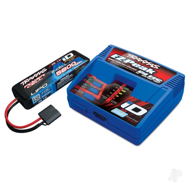 TRX2992TX Traxxas Battery/Charger Set (Includes 2970TX iD Charger, 2843X 5800mAh 7.4V 25C LiPo battery (UK)
