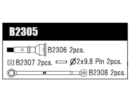 B2305 MUGEN MSB1 CVA Driveshaft Kit