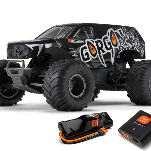 ARA3230SKT1 ARRMA Gorgon 2wd MT 1/10 Ready-To-Assemble Kit w/8.4v/Chg Gunmetal