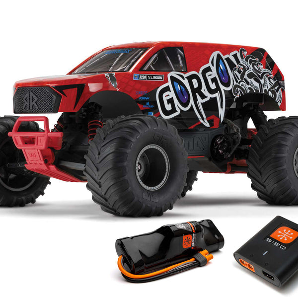 ARA3230ST2 Gorgon 2wd MT 1/10 RTR Smart w/8.4v Batt/USB Charger Red