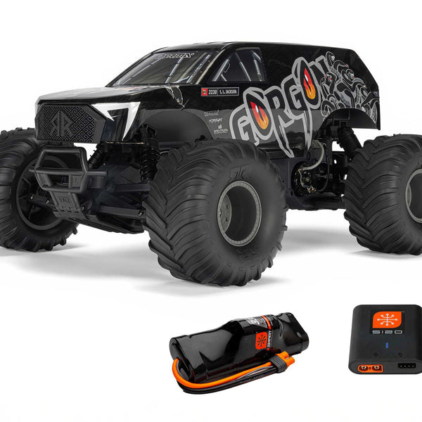 ARA3230ST3 1/10 GORGON MEGA 550 2WD MT with Battery & Charger Gun Metal