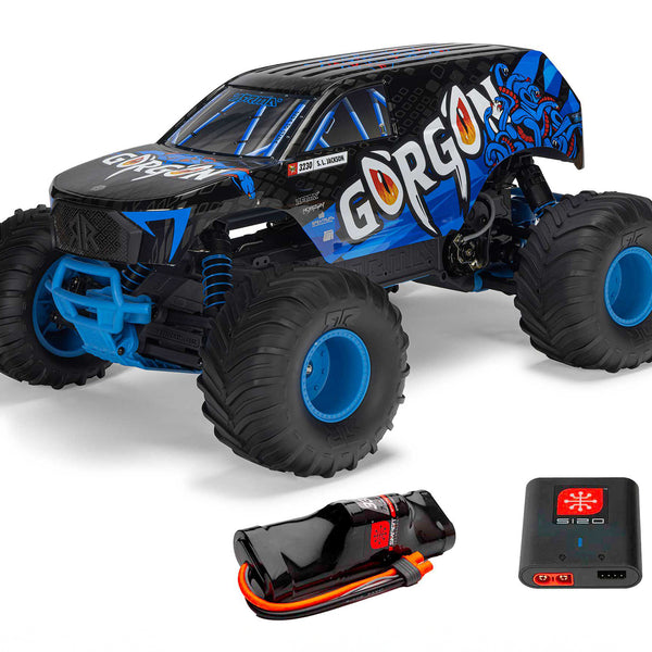 ARA3230ST5 1/10 GORGON MEGA 550 2WD MT with Battery & Charger Blue