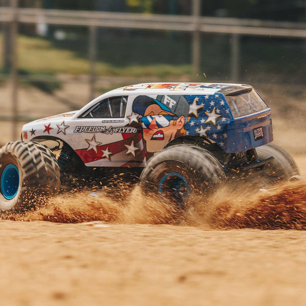 ARA3530SFFT1 ARRMA 1/10 FREEDOM FLYER 223S 2WD RTR Brushless Monster Truck