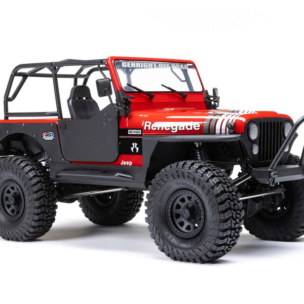 AXI03008T1 AXIAL 1/10 SCX10 III Jeep CJ-7 4WD Brushed RTR, Red