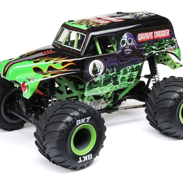 LOS01026T1 LOSI 1/18 Mini LMT 4X4 Brushed Monster Truck RTR, Grave Digger