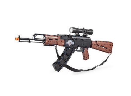 C61009W CADA AK-47 Assault Rifle Brick Model Gun - 738 pcs