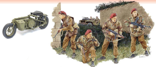 D6586 2nd SAS REGIMENT w/WELBIKE AND DROP TUBE CONTAINER (FRANCE 1944) (PREMIUM EDITION)