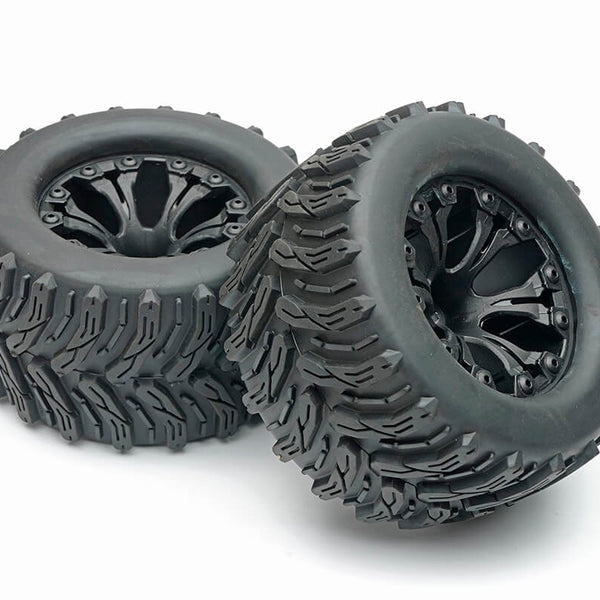 FAST0069B FASTRAX 1/10 T-BONE TRUCK TYRE MOUNTED SPLIT-SPOKE (12MM HEX)