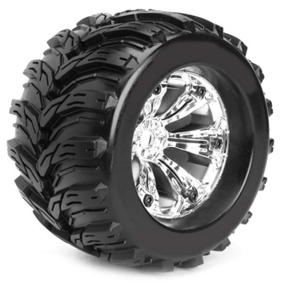 FAST1175C FASTRAX 1:8 MT arrow MOUNTED 6 SPOKE CHROME 1/2" OFFSET (PR)