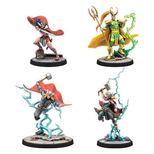 FFGCP91 Marvel: Crisis Protocol - Mighty Thor, Lady Sif, Thor, Hero of Midgard & Loki, Prince of Lies