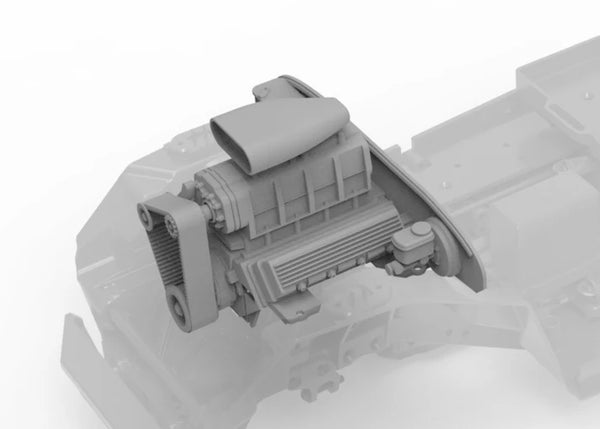 Knight Customs Fordyce V8 engine with blower