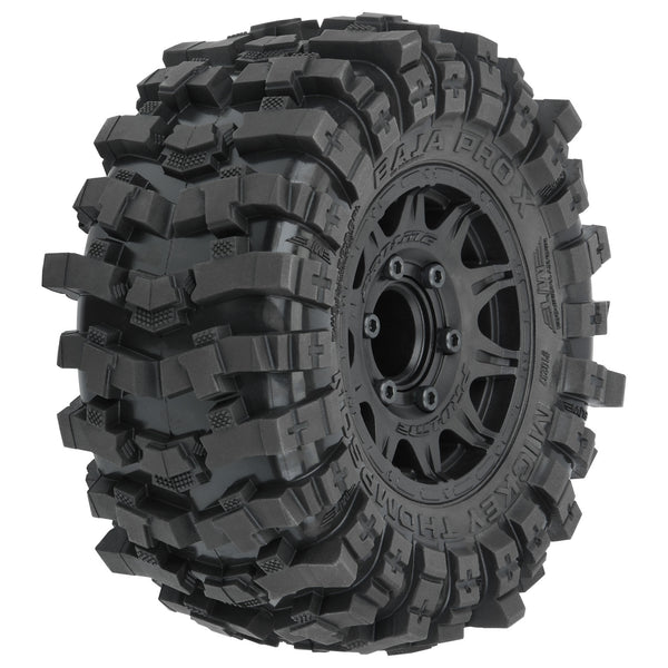 1023710 PROLINE Mickey Thompson Baja Pro X 2.8" Tires Mounted on Raid Black