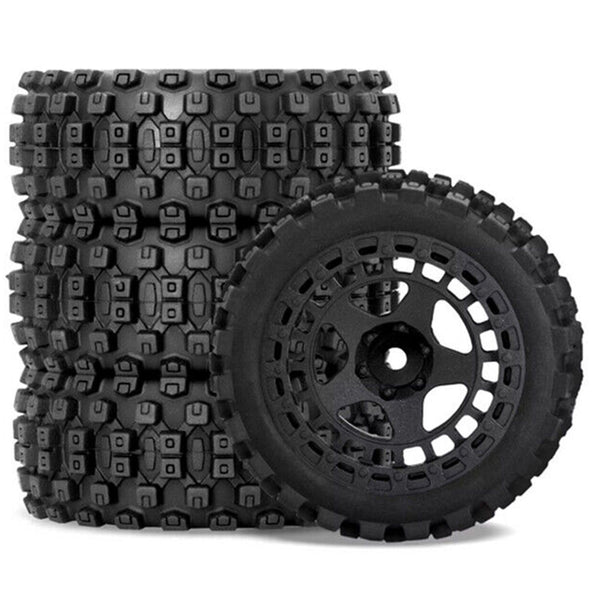 G-RCO-AR034 Mud Block, Tyre w/ Black Rim Set, 1/18 Typhon