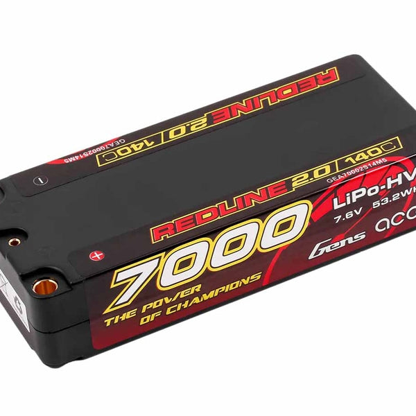 GEA70002S14M5 Gens Ace Redline 2.0 Mid Size 2S HV 7.6V 140C 7000mah Lipo