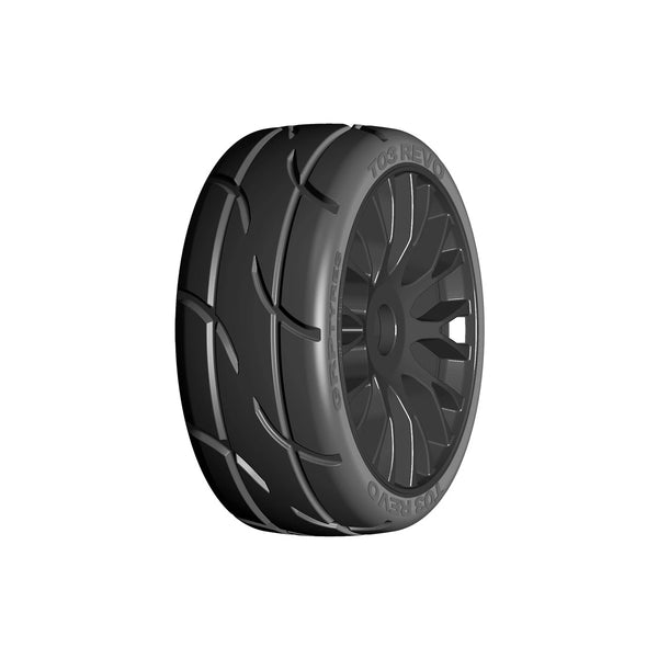 GRP_GTX03-XM4 GRP 1:8 GT & Rally Game Profile Tire XM4 Soft Medium black Rim glued