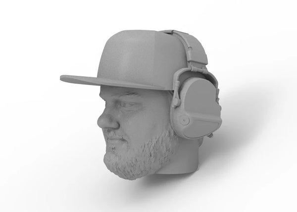 Knight Customs Optic driver head - Broc with headphones
