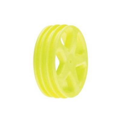 LOSA7041 XX 5 SPOKE WHEELS FRONT YELLOW (2)